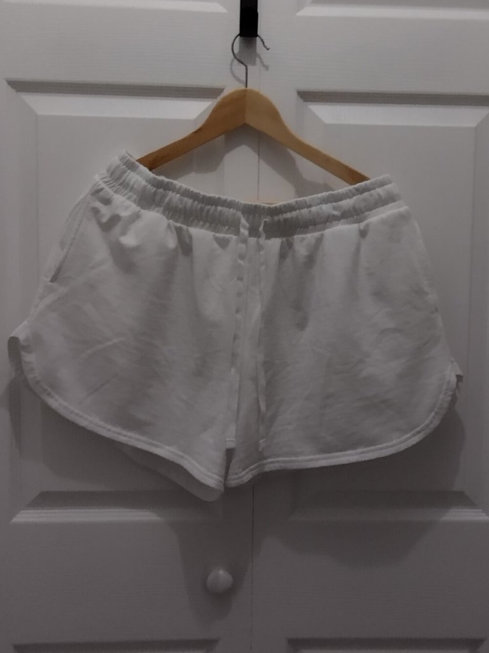 Rebel Sky White Sweat Shorts XL Drawstring Lounge Shorts Soft Casual Athleisure - Picture 4 of 7